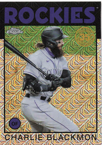 2021 Topps Silver Pack Series 2 1986 Topps Chrome Baseball Charlie Blackmon #86TC-52