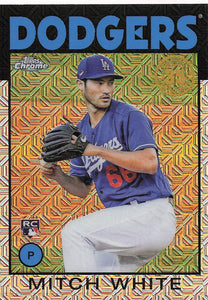 2021 Topps Silver Pack Series 2 1986 Topps Chrome Baseball Mitch White #86TC-41 RC