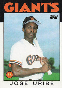1986 Topps Jose Uribe #12 RC