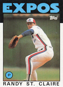 1986 Topps Randy St. Claire #89