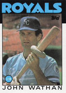 1986 Topps John Wathan #128