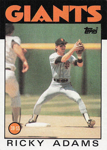 1986 Topps Ricky Adams #153