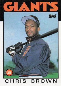 1986 Topps Chris Brown #383 RC