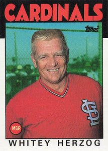 1986 Topps Whitey Herzog #441