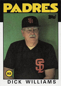 1986 Topps Dick Williams #681