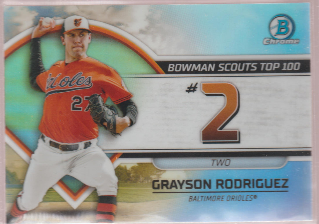 2023 Bowman #BTP-2 Grayson Rodriguez Bowman Scouts Top 100