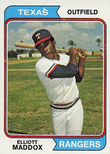 1974 Topps Baseball Elliott Maddox #401