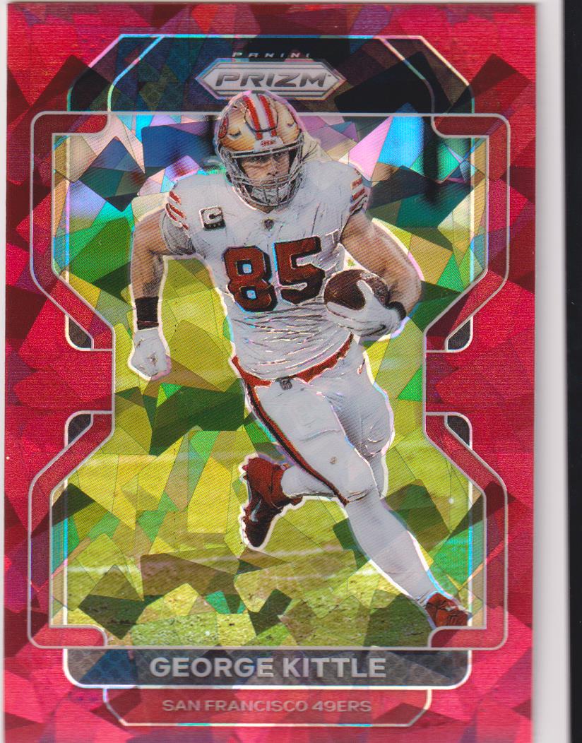 2021 Panini Prizm #54 George Kittle Red Ice