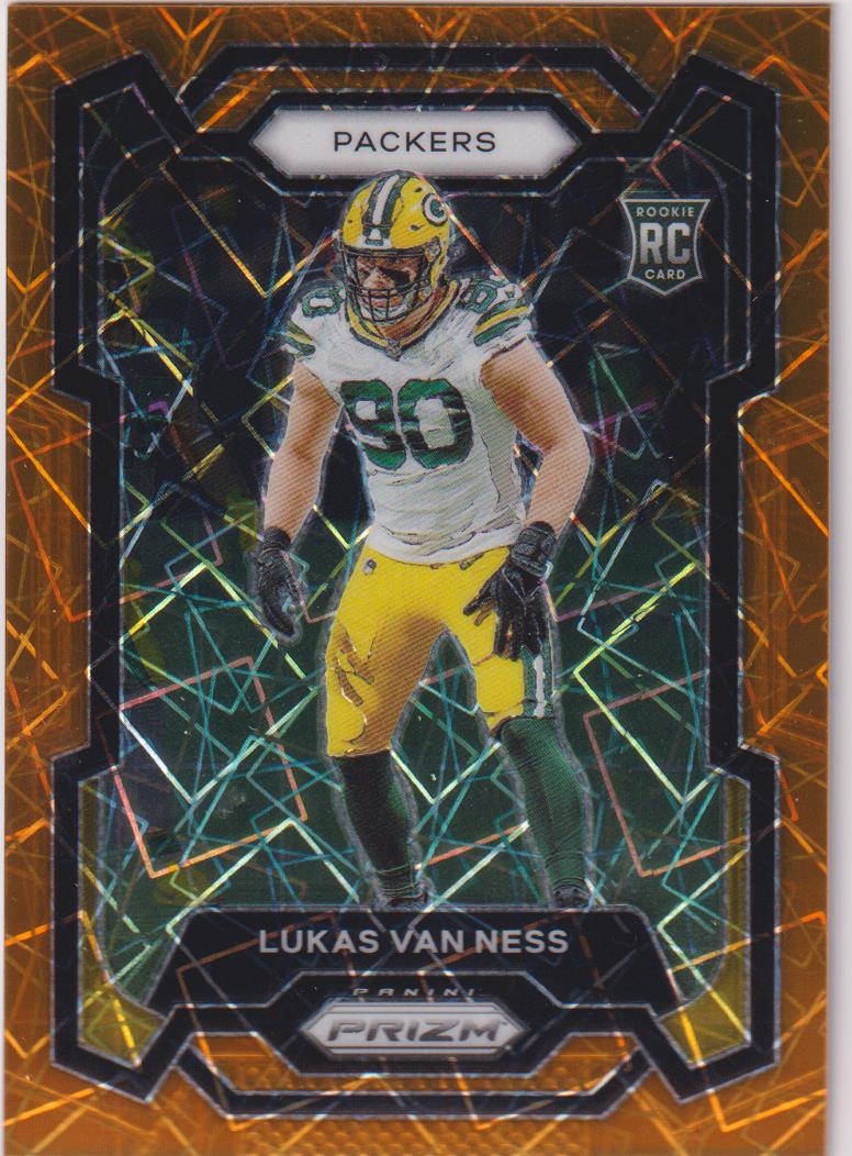 2023 Panini Prizm #336 Lukas Van Ness Orange Ice