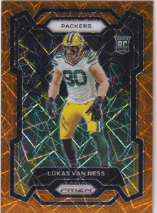 2023 Panini Prizm #336 Lukas Van Ness Orange Ice