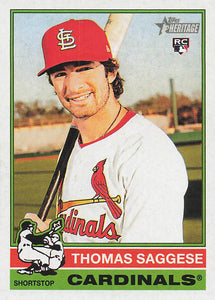 2025 Topps Heritage Baseball Thomas Saggese #177 Rookie