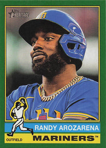 2025 Topps Heritage Baseball Dark Green Randy Arozarena #44
