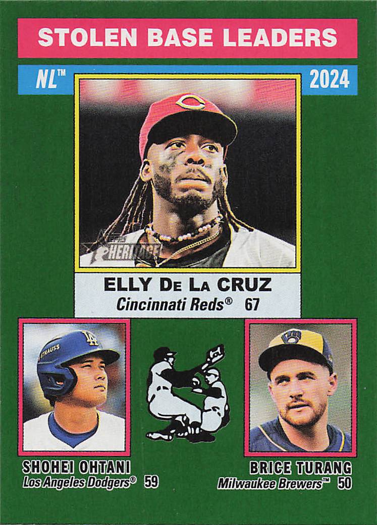 2025 Topps Heritage Dark Green Brice Turang Shohei Ohtani Elly De La Cruz #197