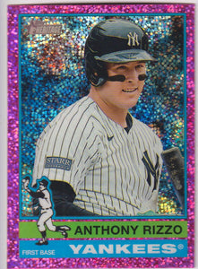 2025 Topps Heritage Baseball Chrome Pink Sparkle Refractor Anthony Rizzo #302