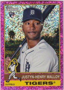 2025 Topps Heritage Chrome Pink Sparkle Refractor Justyn-Henry Malloy #305