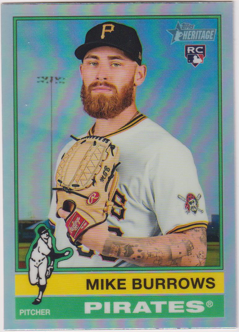 2025 Topps Heritage Baseball Chrome Refractor Mike Burrows #328 Rookie