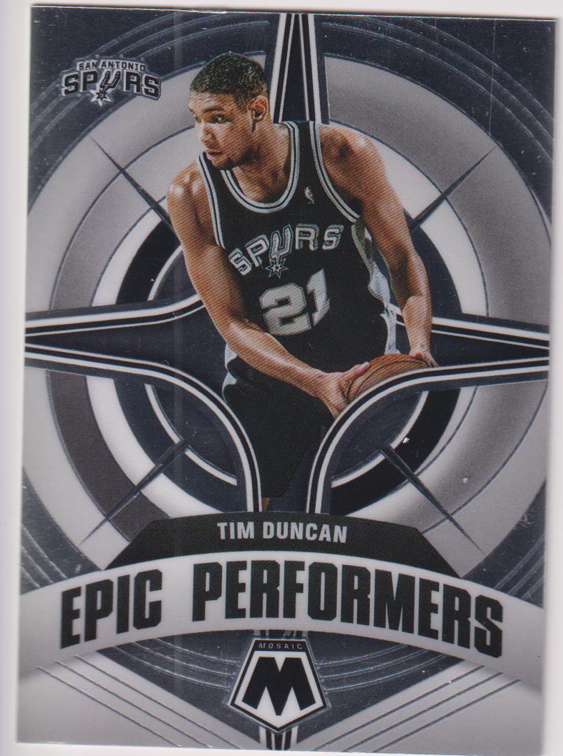 2021-22 Panini Mosaic Basketball Epic Performers Tim Duncan #10