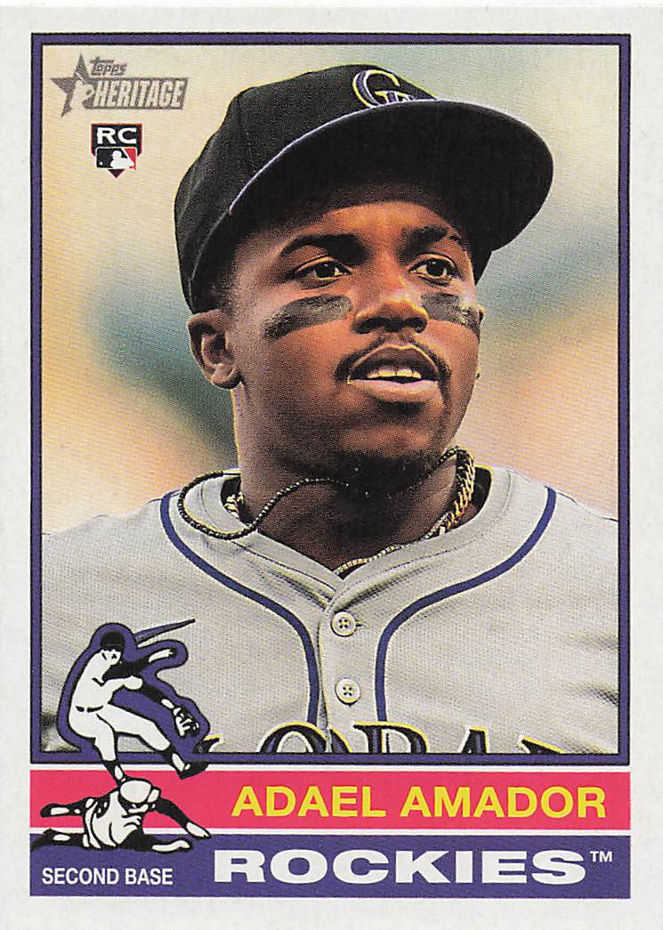 2025 Topps Heritage Baseball Adael Amador #61 Rookie