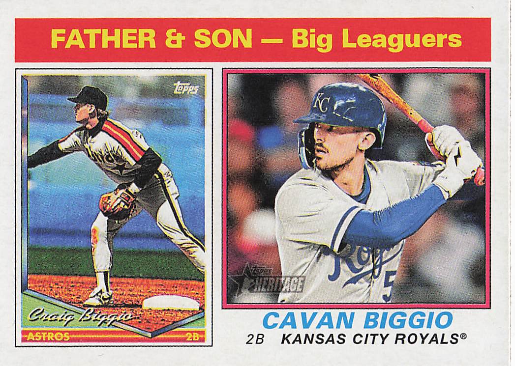 2025 Topps Heritage Baseball Cavan Biggio / Craig Biggio #68