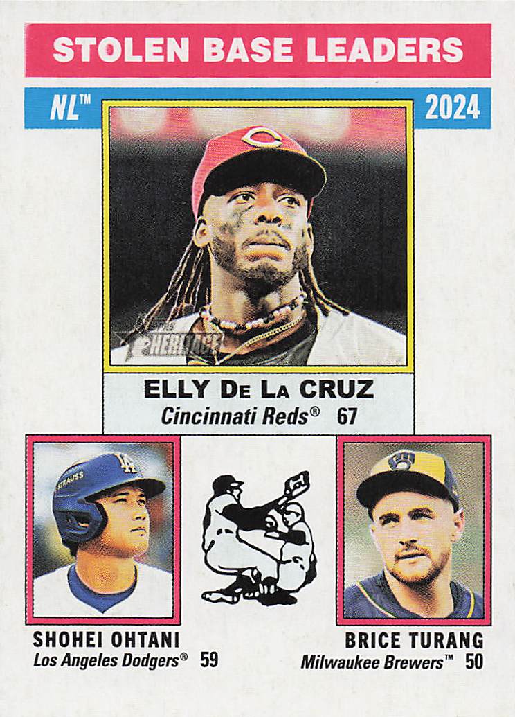 2025 Topps Heritage Baseball NL Brice Turang Shohei Ohtani Elly De La Cruz #197