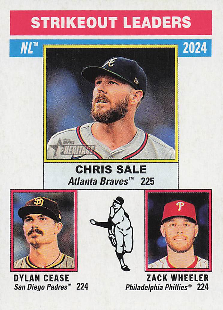2025 Topps Heritage Baseball Zack Wheeler Dylan Cease Chris Sale #203