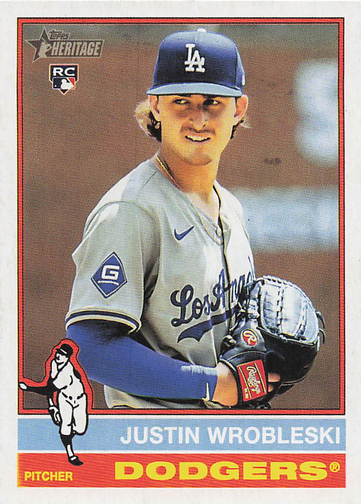 2025 Topps Heritage Baseball Justin Wrobleski #319 Rookie