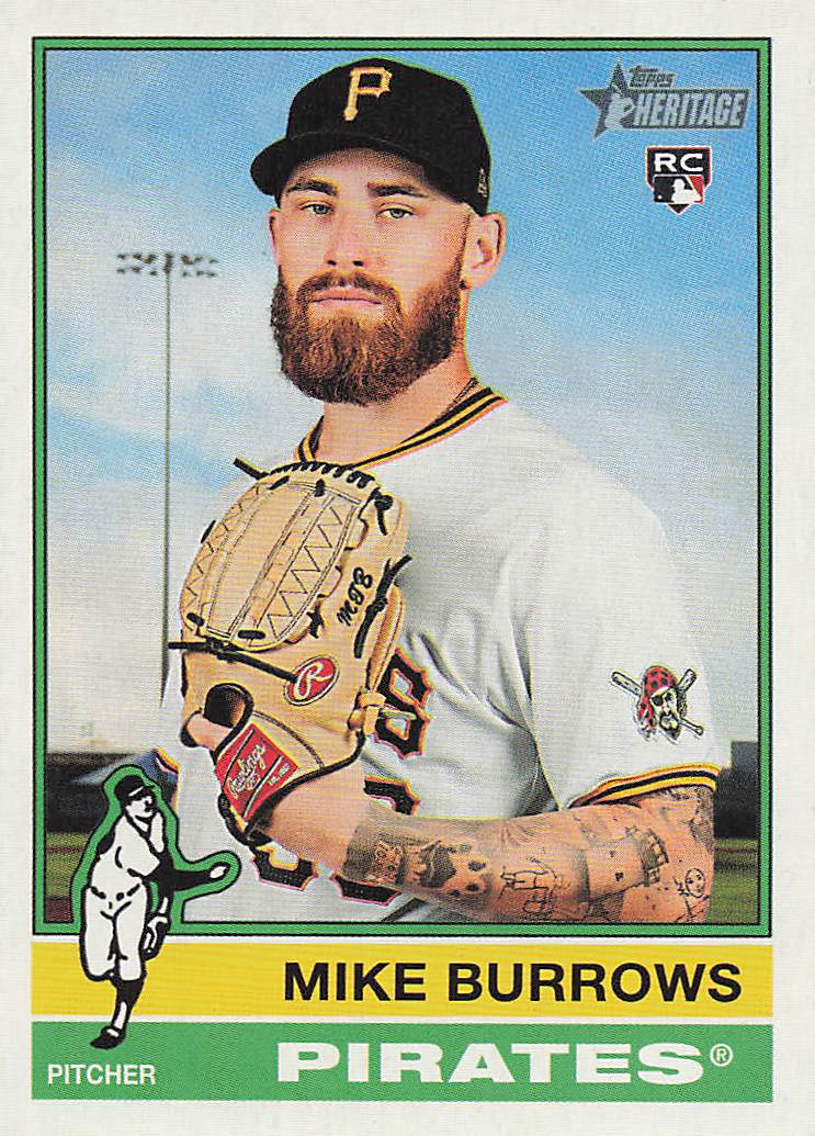 2025 Topps Heritage Baseball Bicentennial Mike Burrows #328 Rookie