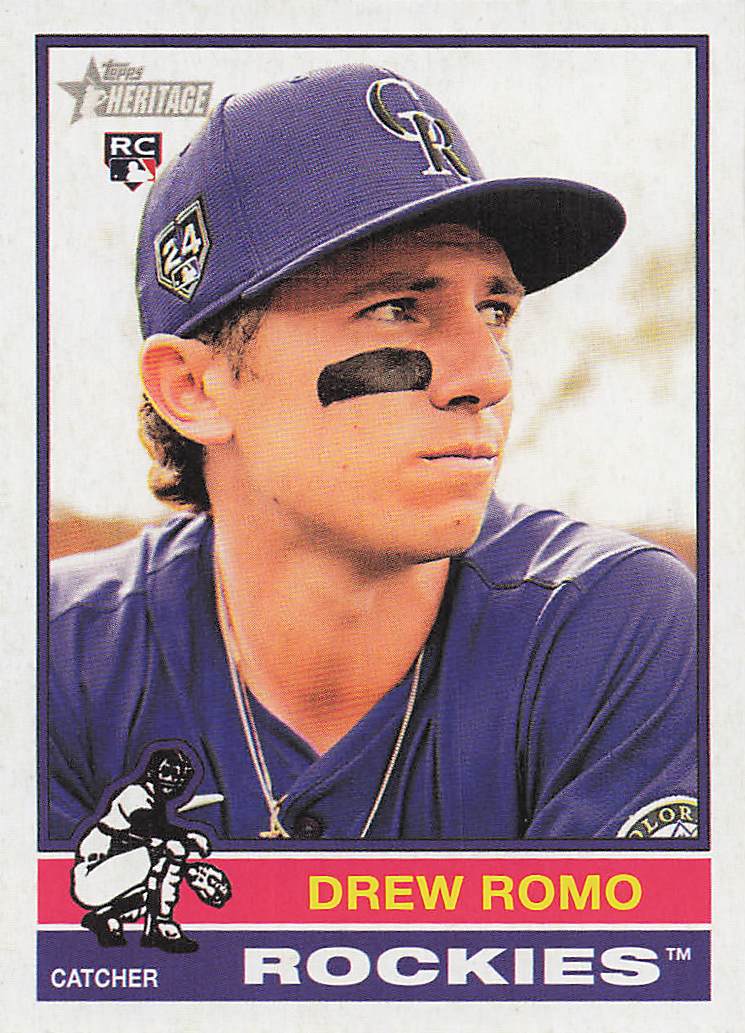 2025 Topps Heritage Baseball Drew Romo #386 Rookie