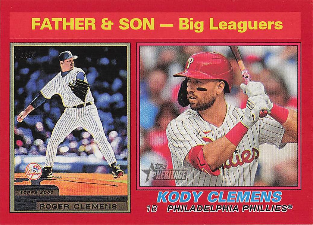 2025 Topps Heritage Baseball Red Kody Clemens / Roger Clemens #67