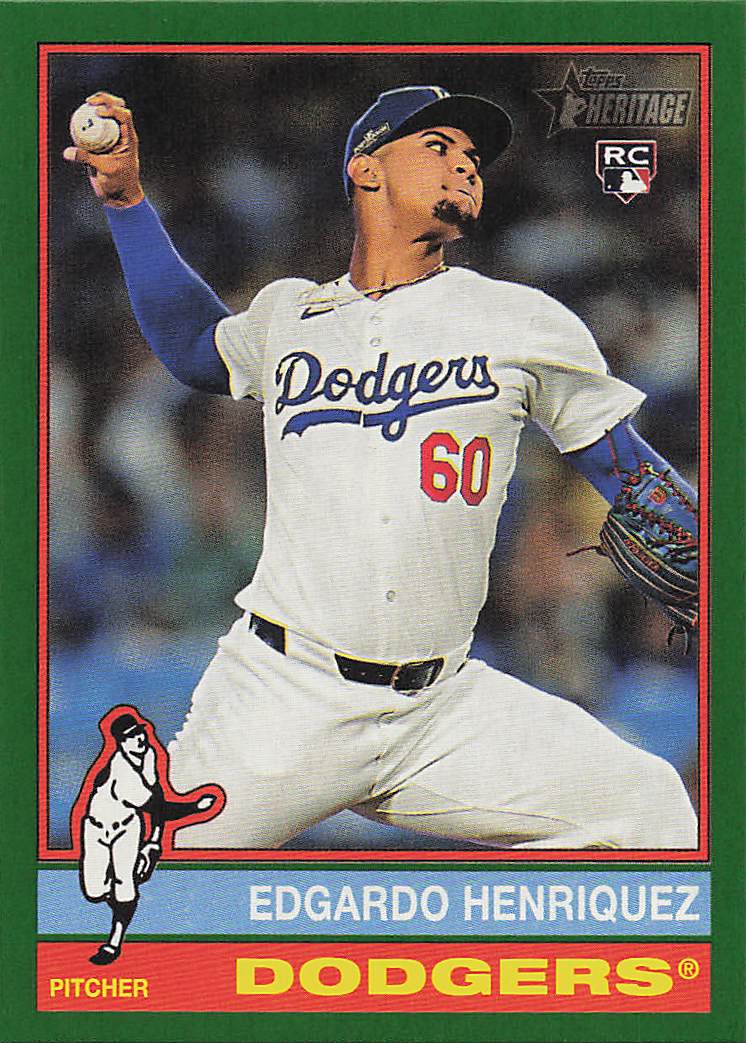 2025 Topps Heritage Baseball Dark Green Edgardo Henriquez #180 Rookie