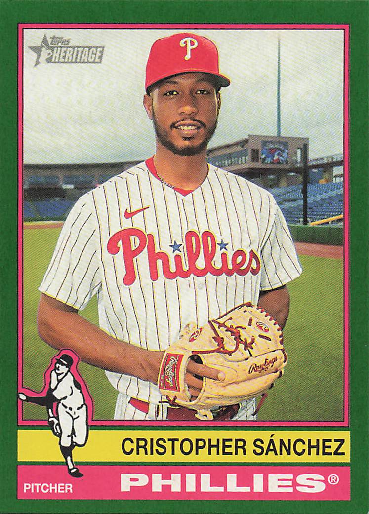 2025 Topps Heritage Baseball Dark Green Cristopher Sánchez #407