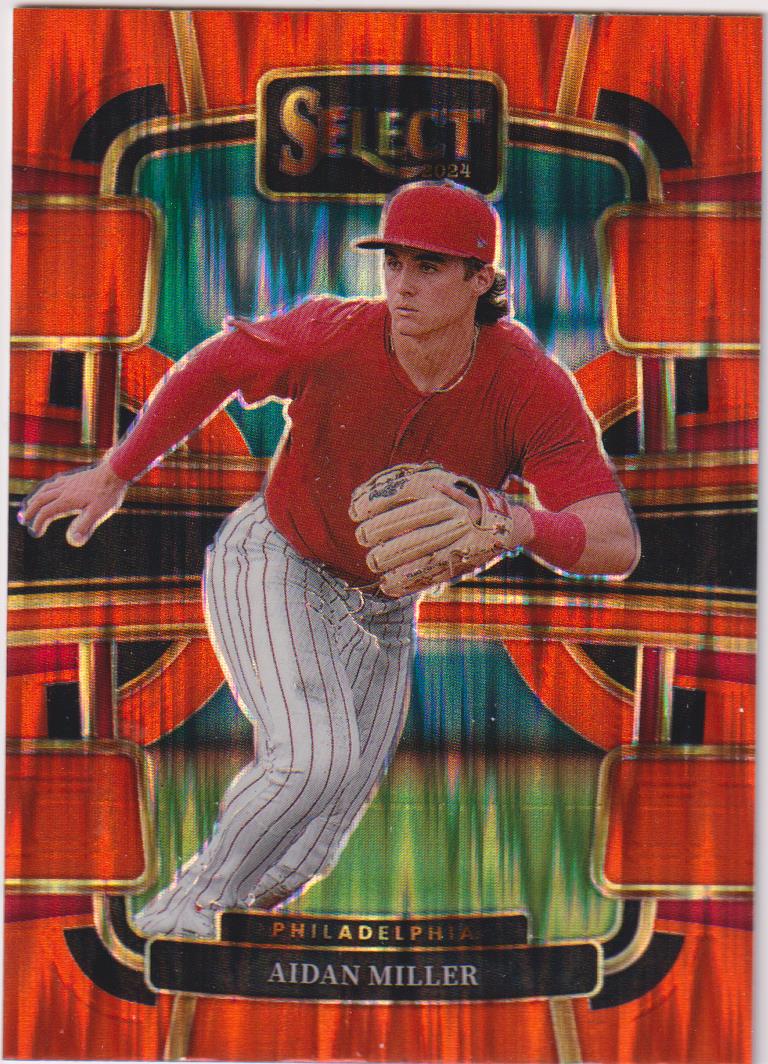 2024 Panini Select Baseball Orange Flash Prizms Aidan Miller #9