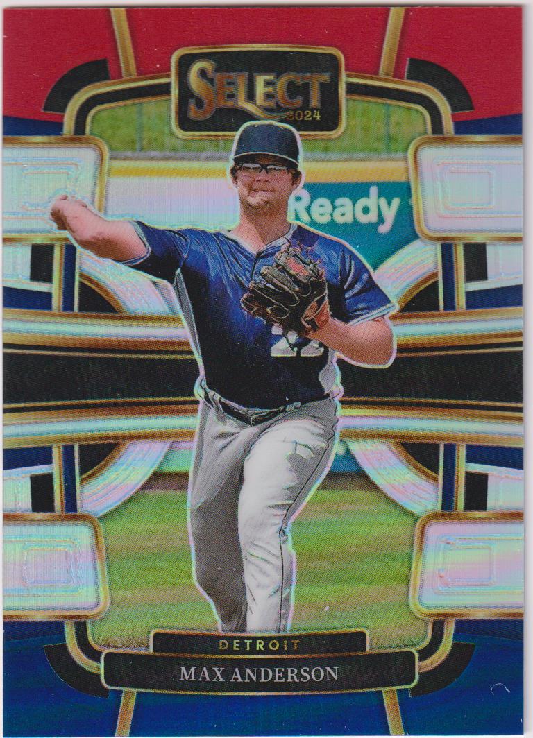 2024 Panini Select Baseball Red and Blue Prizms Max Anderson #62