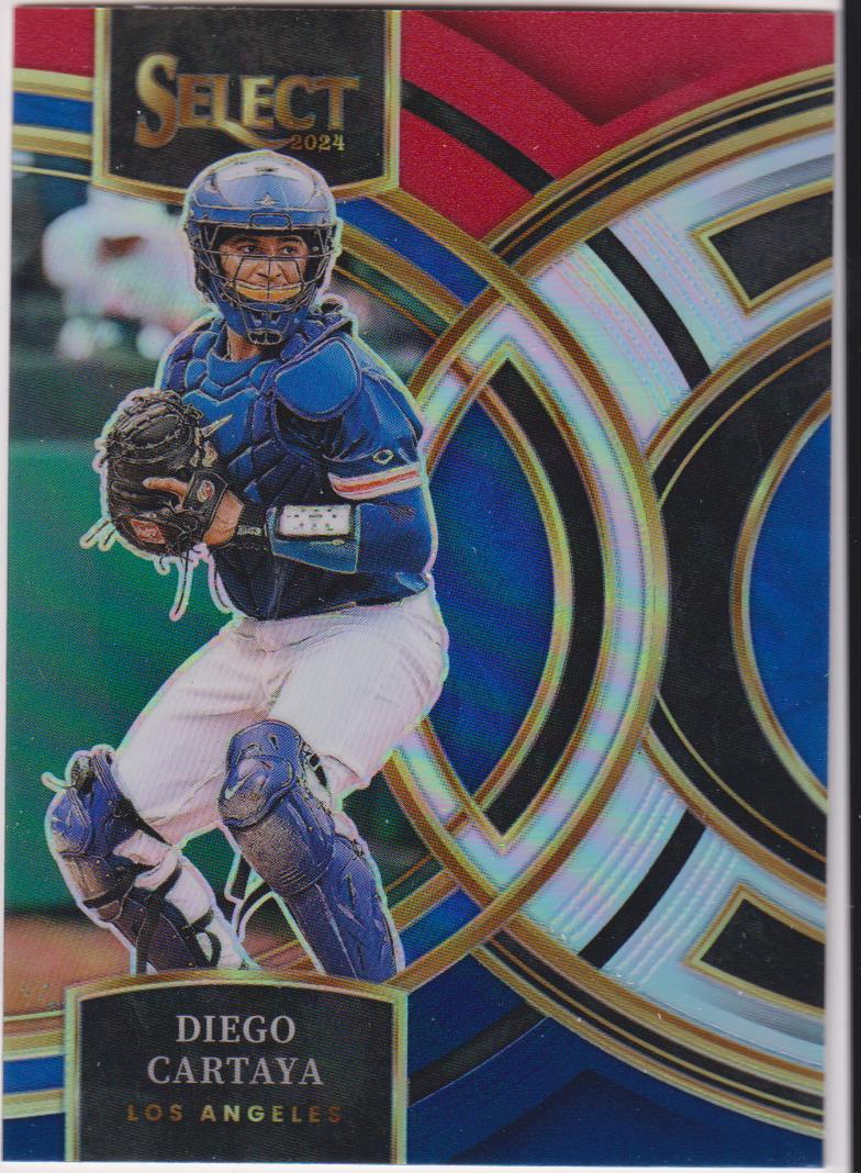 2024 Panini Select Baseball Red and Blue Prizms Diego Cartaya #29