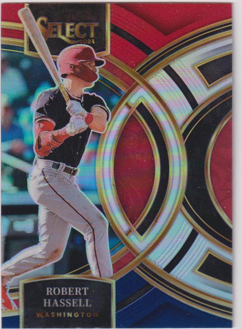 2024 Panini Select Baseball Red and Blue Prizms Robert Hassell #98