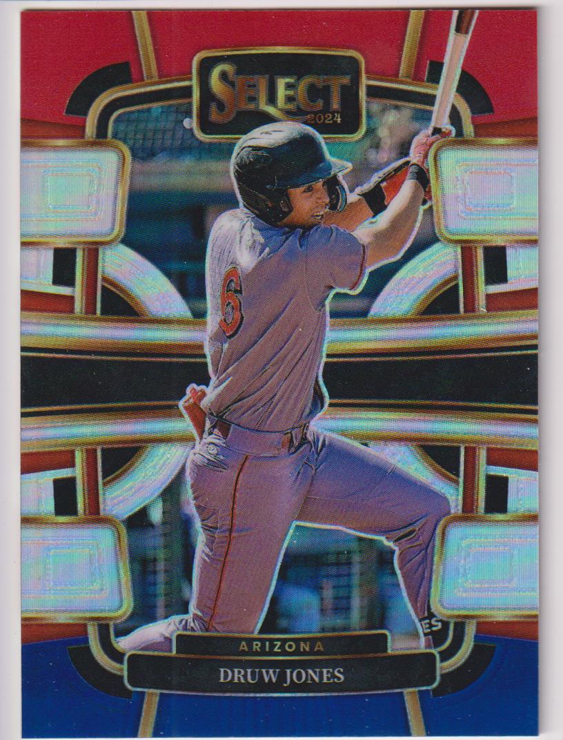 2024 Panini Select Baseball Red and Blue Prizms Druw Jones #83