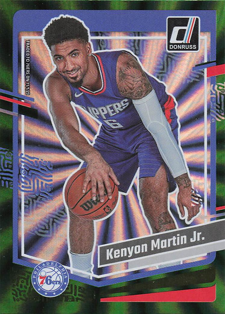 2023-24 Donruss Basketball Green Laser Holo Kenyon Martin Jr. #159