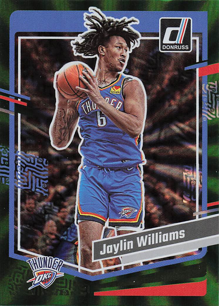 2023-24 Donruss Basketball Green Laser Holo Jaylin Williams #178
