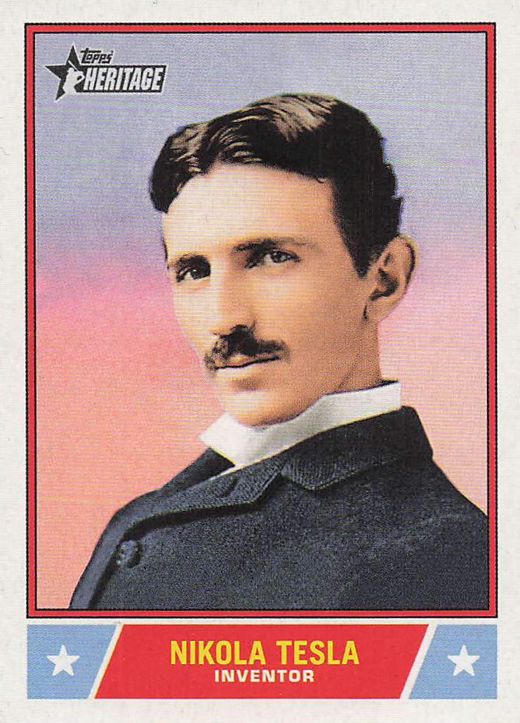 2025 Topps Heritage Baseball Notable Americans Nikola Tesla #NS-65