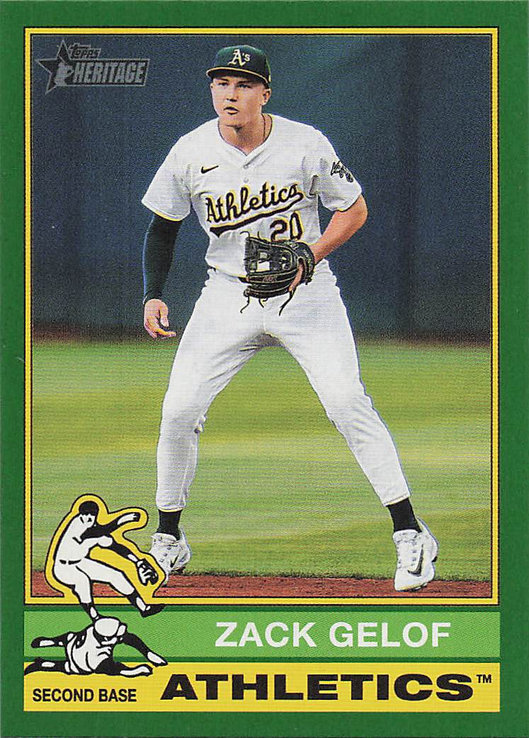 2025 Topps Heritage Baseball Dark Green Zack Gelof #170