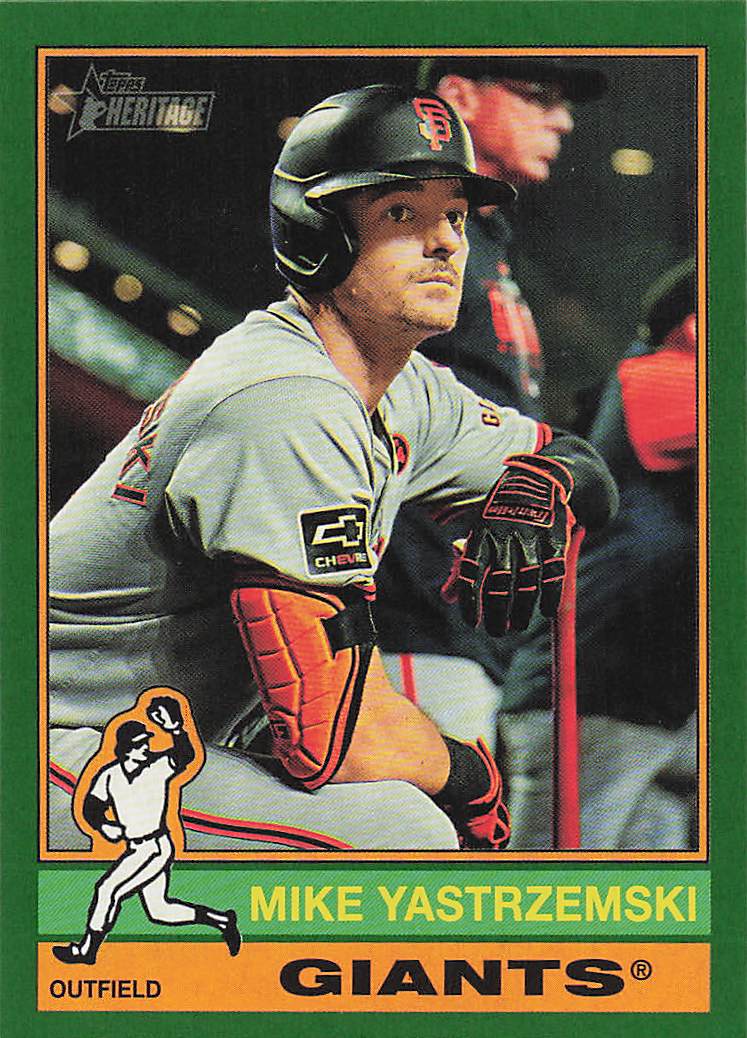 2025 Topps Heritage Baseball Dark Green Mike Yastrzemski #470