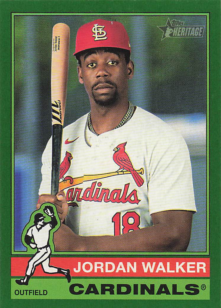 2025 Topps Heritage Baseball Dark Green Jordan Walker #451