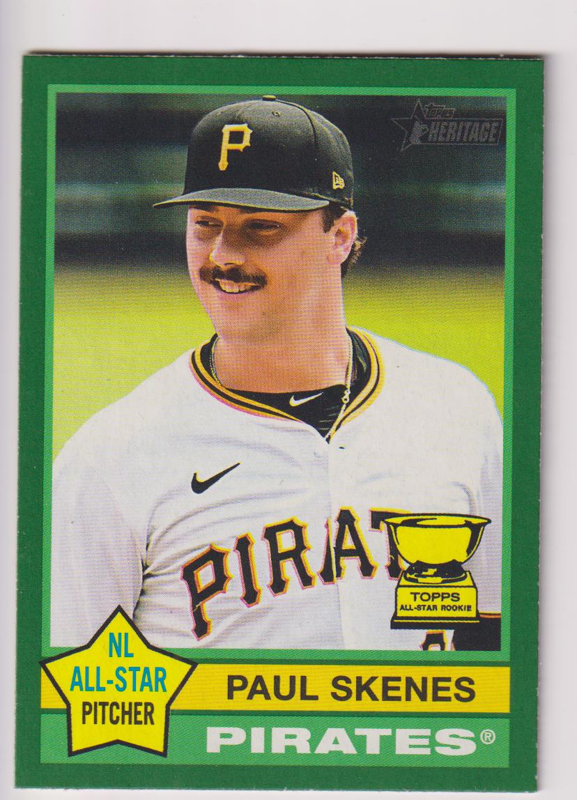 2025 Topps Heritage Baseball Dark Green Paul Skenes #60