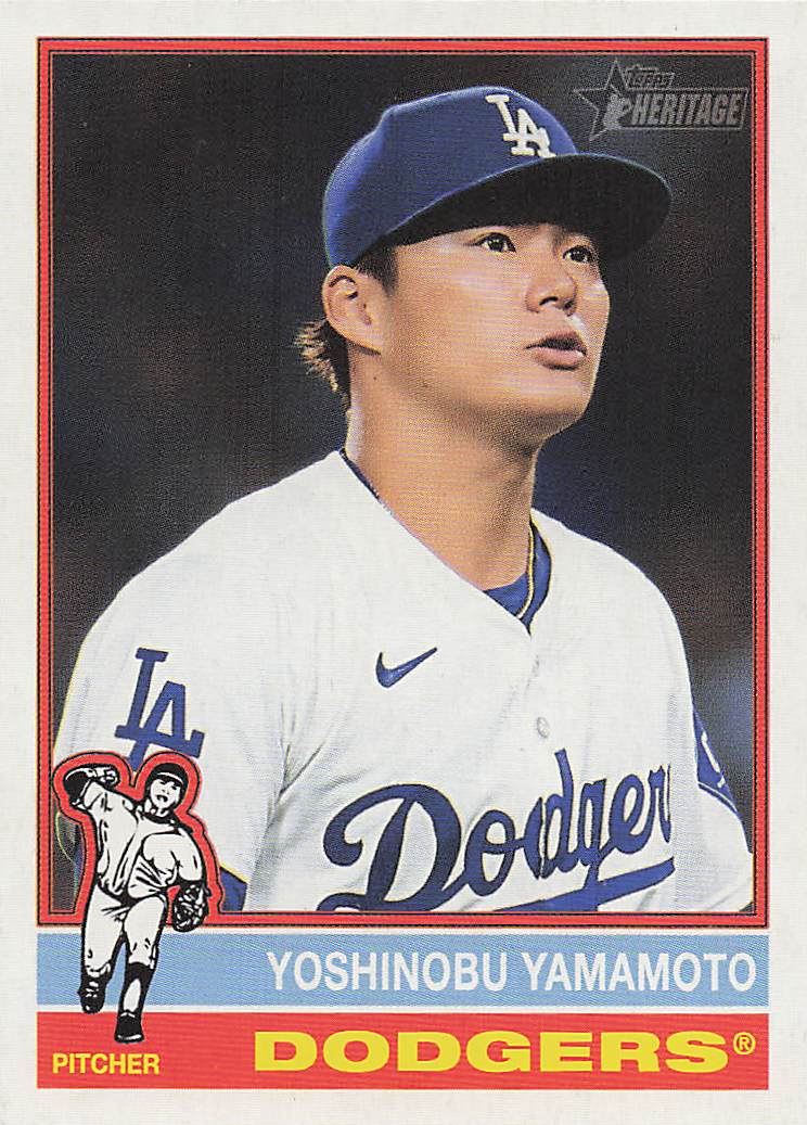 2025 Topps Heritage Baseball Yoshinobu Yamamoto #172b