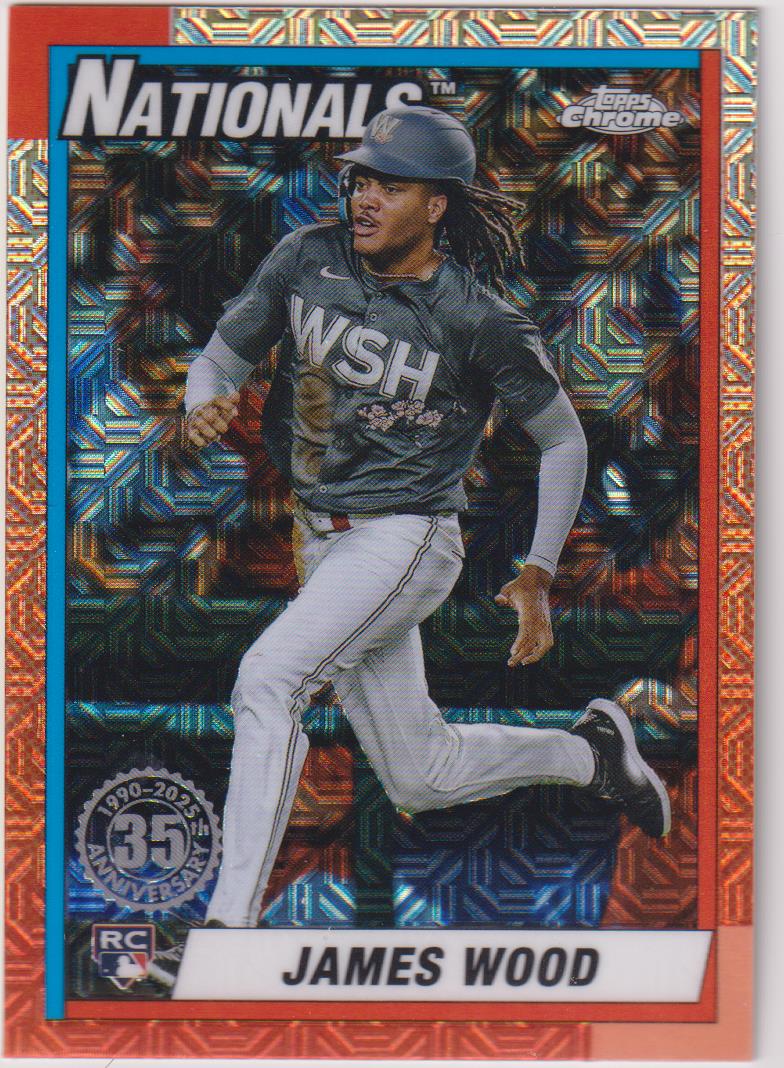 2025 Topps Baseball 1990 Topps Baseball Chrome James Wood #T90C-55
