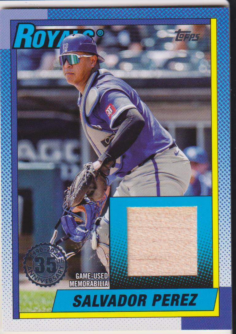 2025 Topps Baseball 1990 Topps Baseball Relics Salvador Perez #T90R-SP