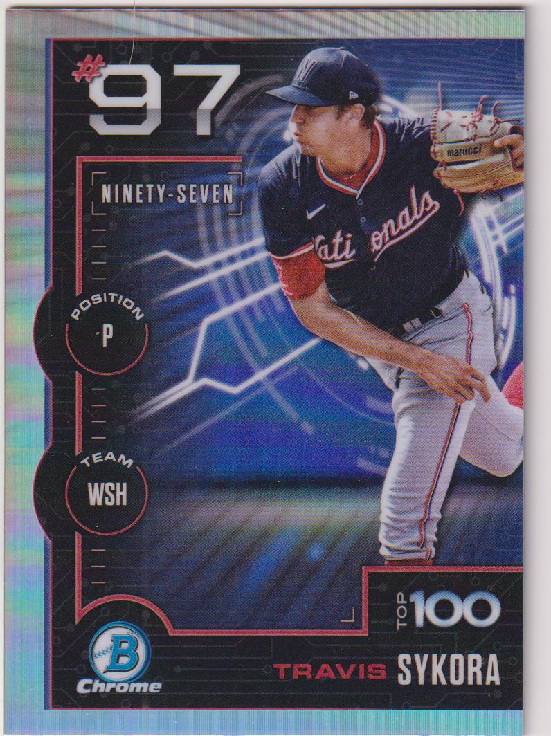 2025 Bowman Baseball Bowman Scouts Top 100 Travis Sykora #BTP-97