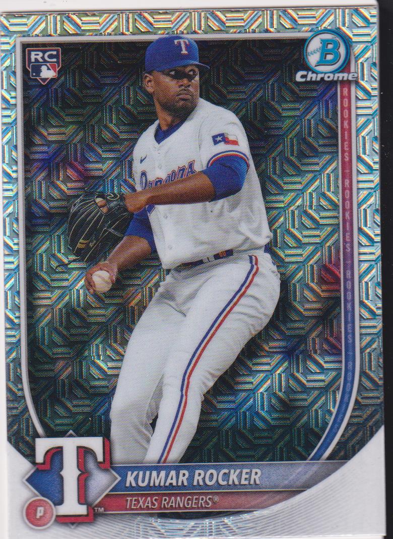 2025 Bowman Baseball Chrome Base Set Mega Refractor Kumar Rocker #80 Rookie