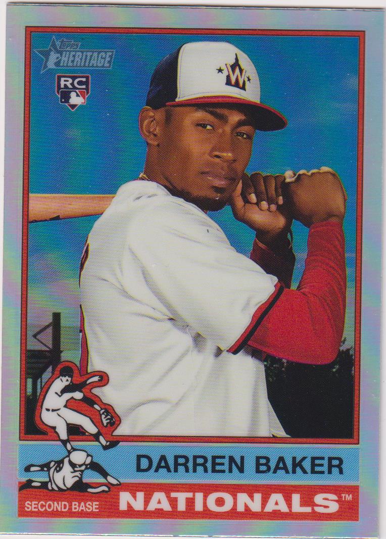 2025 Topps Heritage Baseball Chrome Refractor Darren Baker #301 Rookie