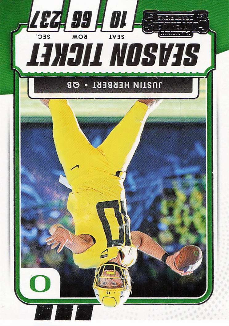 2021 Panini Contenders Draft Picks Justin Herbert #11